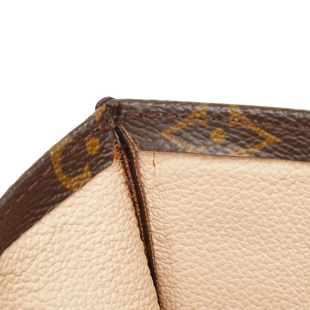 LOUIS VUITTON Authentic Brown Monogram Leather Tote Bag - Picture 8 of 12
